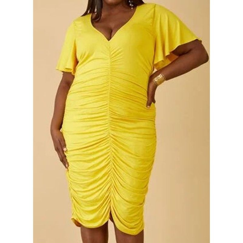 Other PLUS Size 34/36 Women’s Ruched Stretchy Bodycon Dress | NWT Size 4XL / US 24-26 - 1 Thumbnail