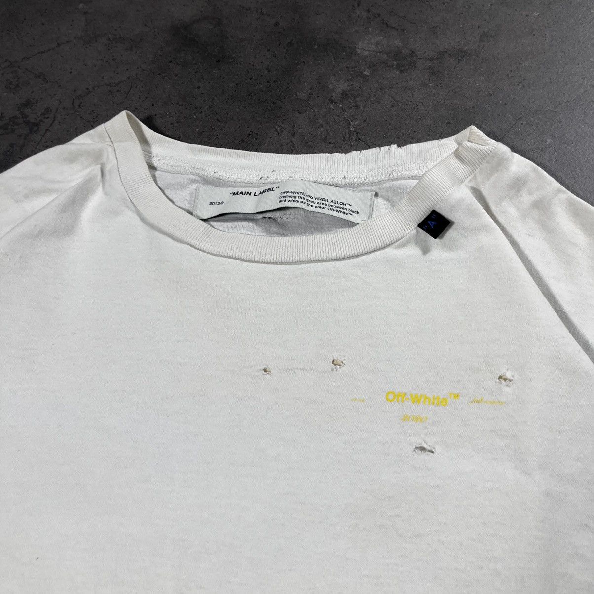 Off-White Virgil Abloh Era Off White Vintage Acrylic Arrows Tee Tshirt Size US XL / EU 56 / 4 - 16 Thumbnail