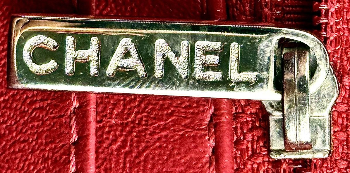 Chanel Chanel - Karl - 2008 - Raspberry Red - Caviar - Jumbo - Flap Size ONE SIZE - 22 Thumbnail