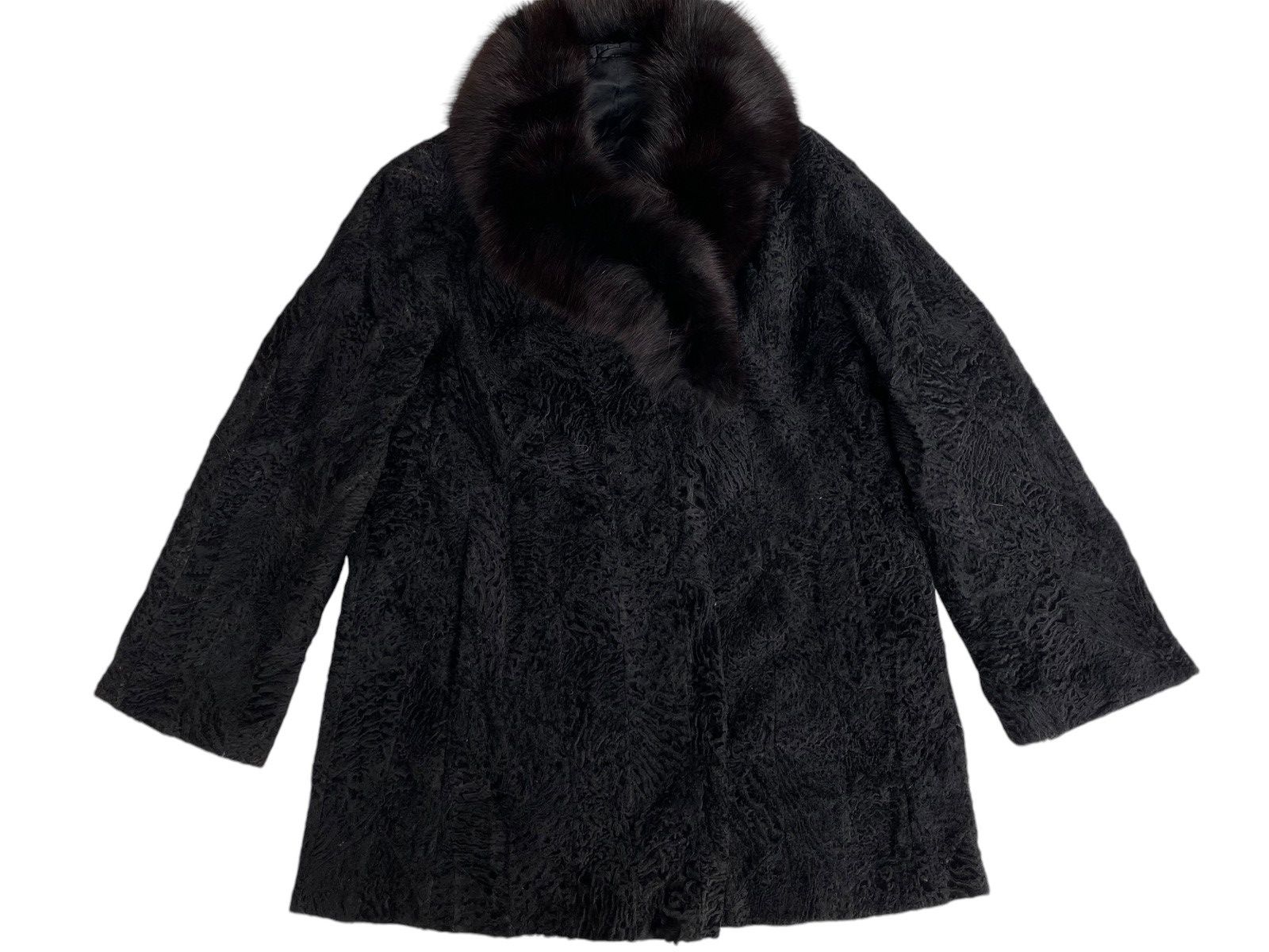 Vintage Vtg Fur Jacket Black Size M / US 6-8 / IT 42-44 - 3 Thumbnail