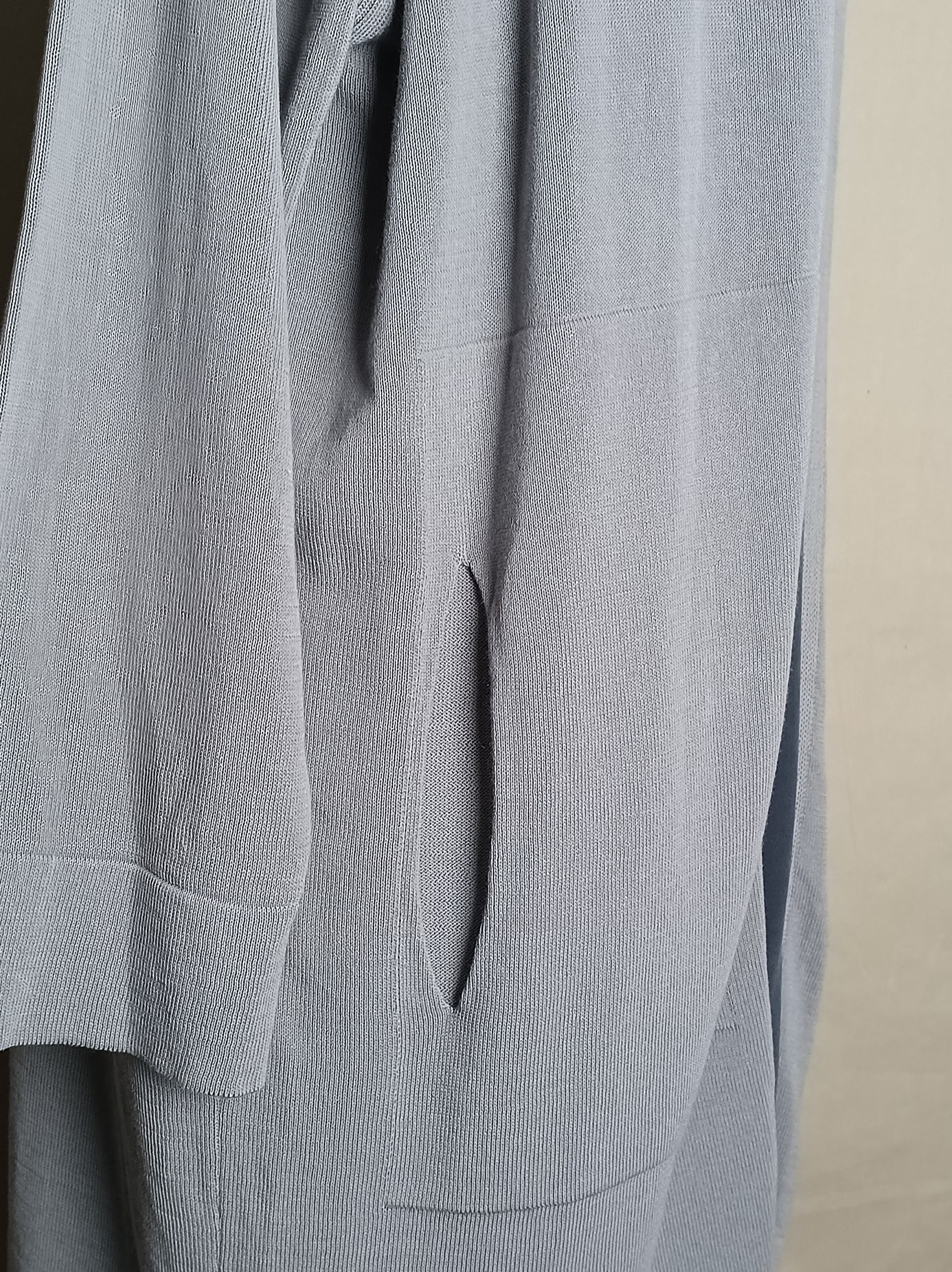 OSKA OSKA Grey Lightweight Cardigan Fine Knit Cotton Sz 2 Size M / US 6-8 / IT 42-44 - 3 Thumbnail