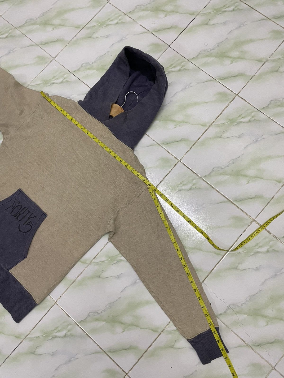 45rpm Vintage 45rpm Two Tone Pullover Hoodie Sweatshirt Size US M / EU 48-50 / 2 - 12 Thumbnail