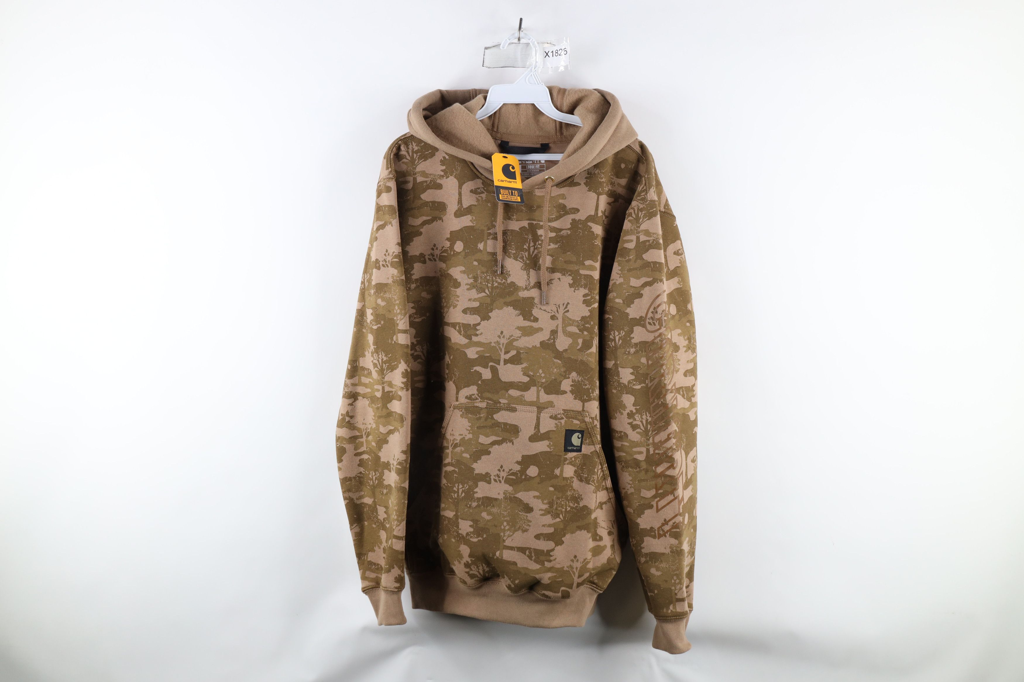 Carhartt × Vintage New Carhartt Spell Out Camouflage Hoodie Sweatshirt Brown Size US S / EU 44-46 / 1 - 1 Thumbnail