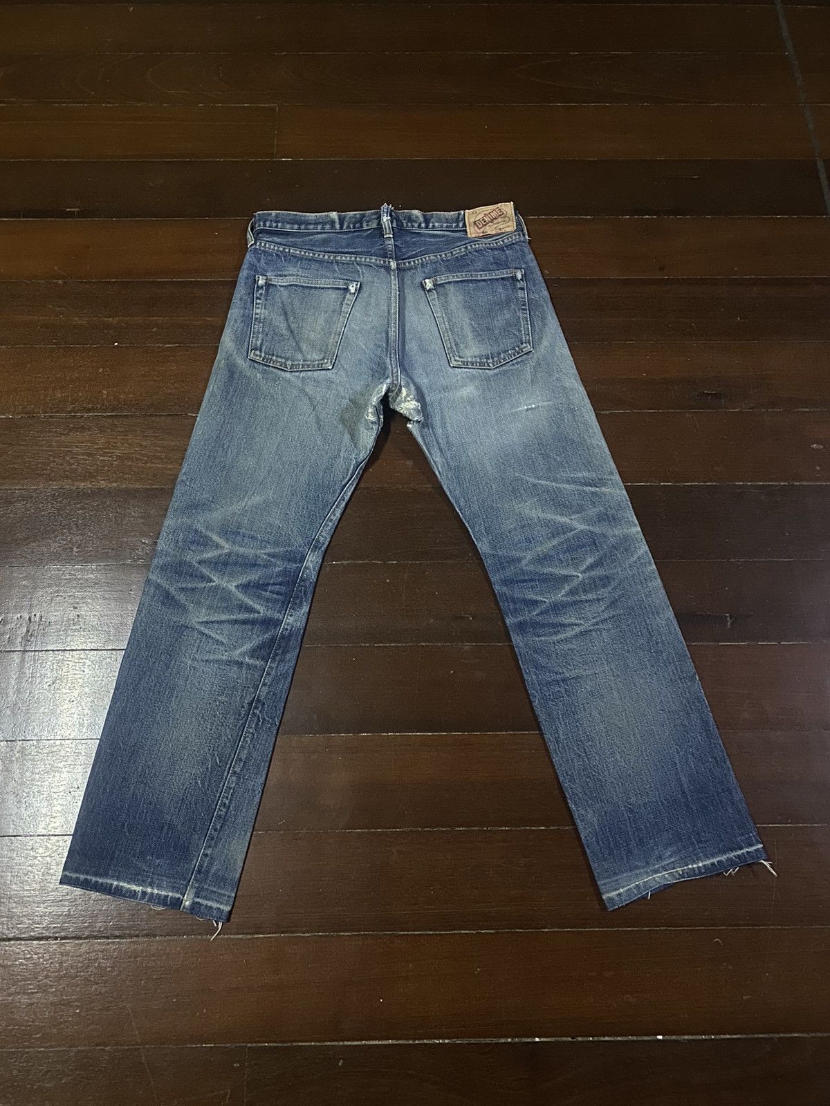 Denime Vintage 90s DENIME Orizzonti mud wash distressed rework Size US 35 - 14 Thumbnail
