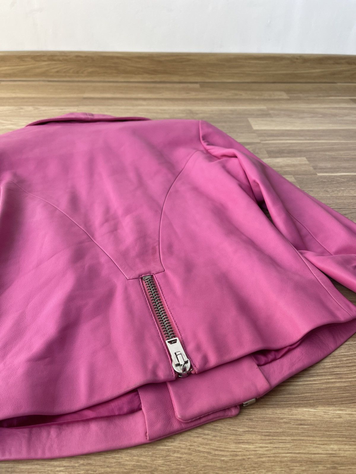 Joseph Joseph Pink Leather Biker Jacket - Genuine Leather S Italy Size S / US 4 / IT 40 - 8 Thumbnail