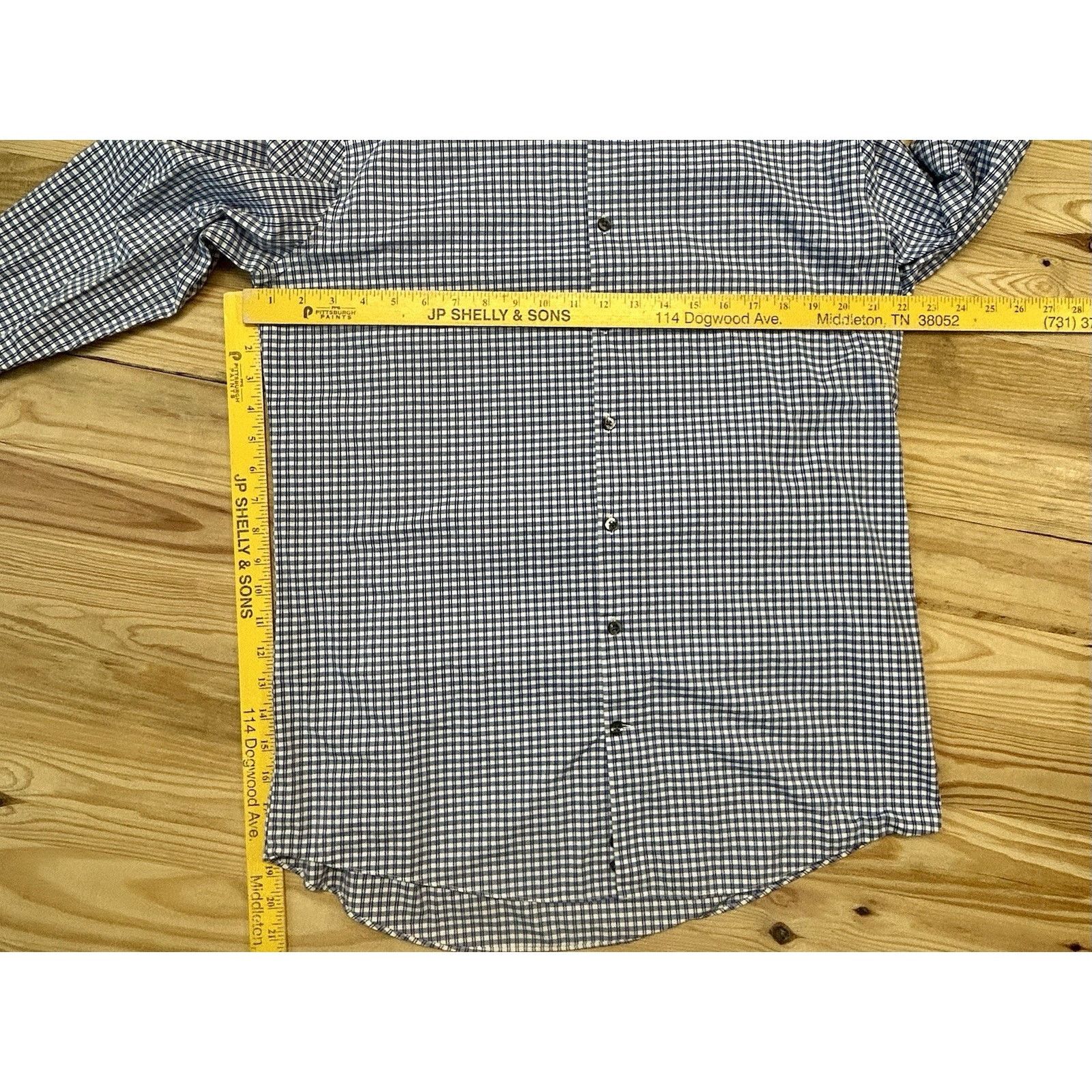 J Ferrar J Ferrar Blue Check Plaid Button Down Mens Shirt L 32-33 Size US L / EU 52-54 / 3 - 8 Thumbnail