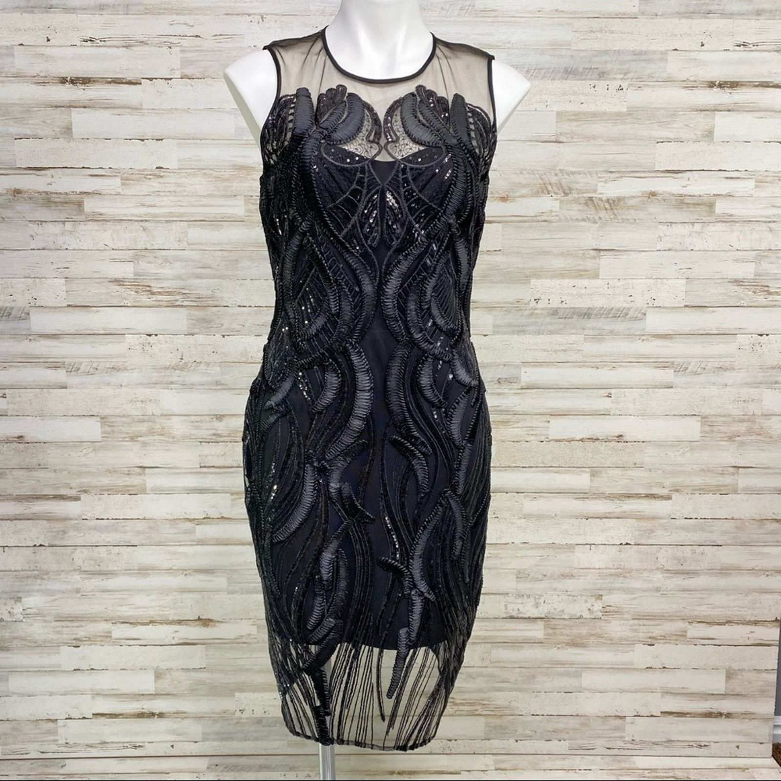 Marchesa Marchesa Notte Runway Collection Sequin Mesh Dress Size 4 Size S / US 4 / IT 40 - 2 Thumbnail