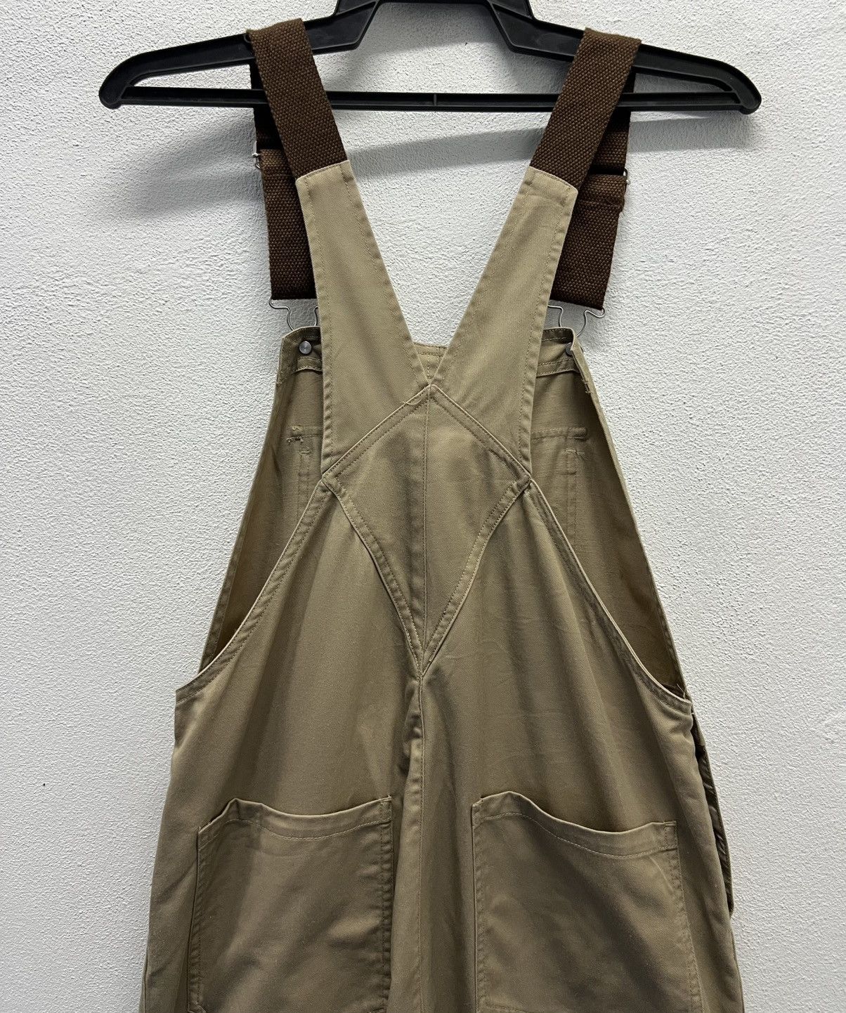 Japanese Brand × Vintage WEGO Khaki Overalls with Brown Straps – Unisex Size F Size US 34 / EU 50 - 4 Thumbnail
