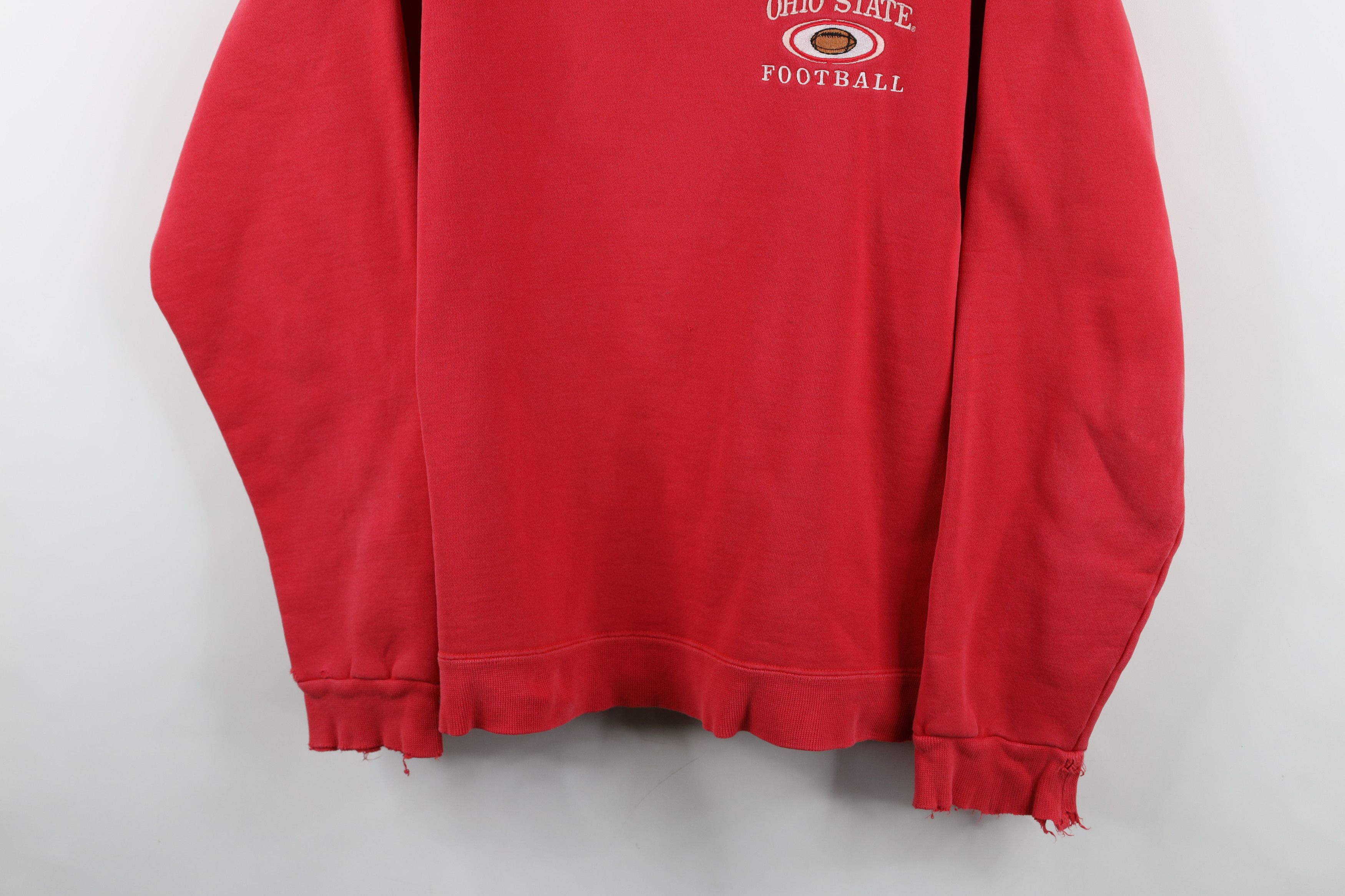 Vintage Vintage 90s Ohio State University Football Sweatshirt Red Size US L / EU 52-54 / 3 - 3 Thumbnail