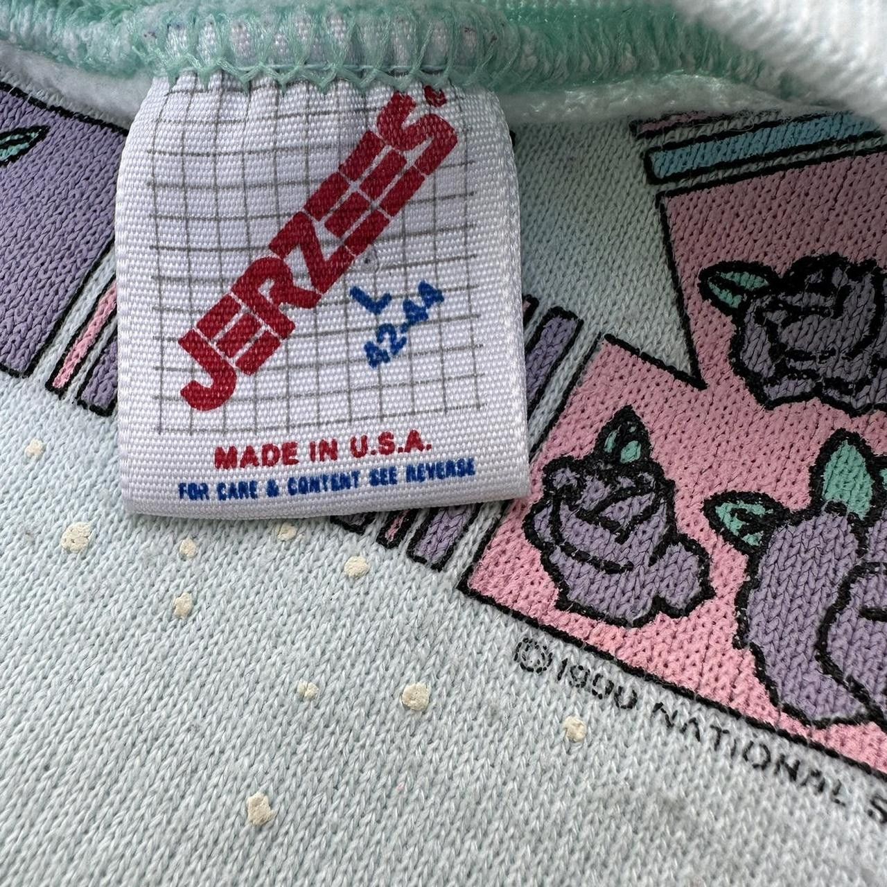 Vintage 80s Vintage Cats Yarn Crewneck Sweatshirt Granny Cute Retro Size US L / EU 52-54 / 3 - 3 Thumbnail