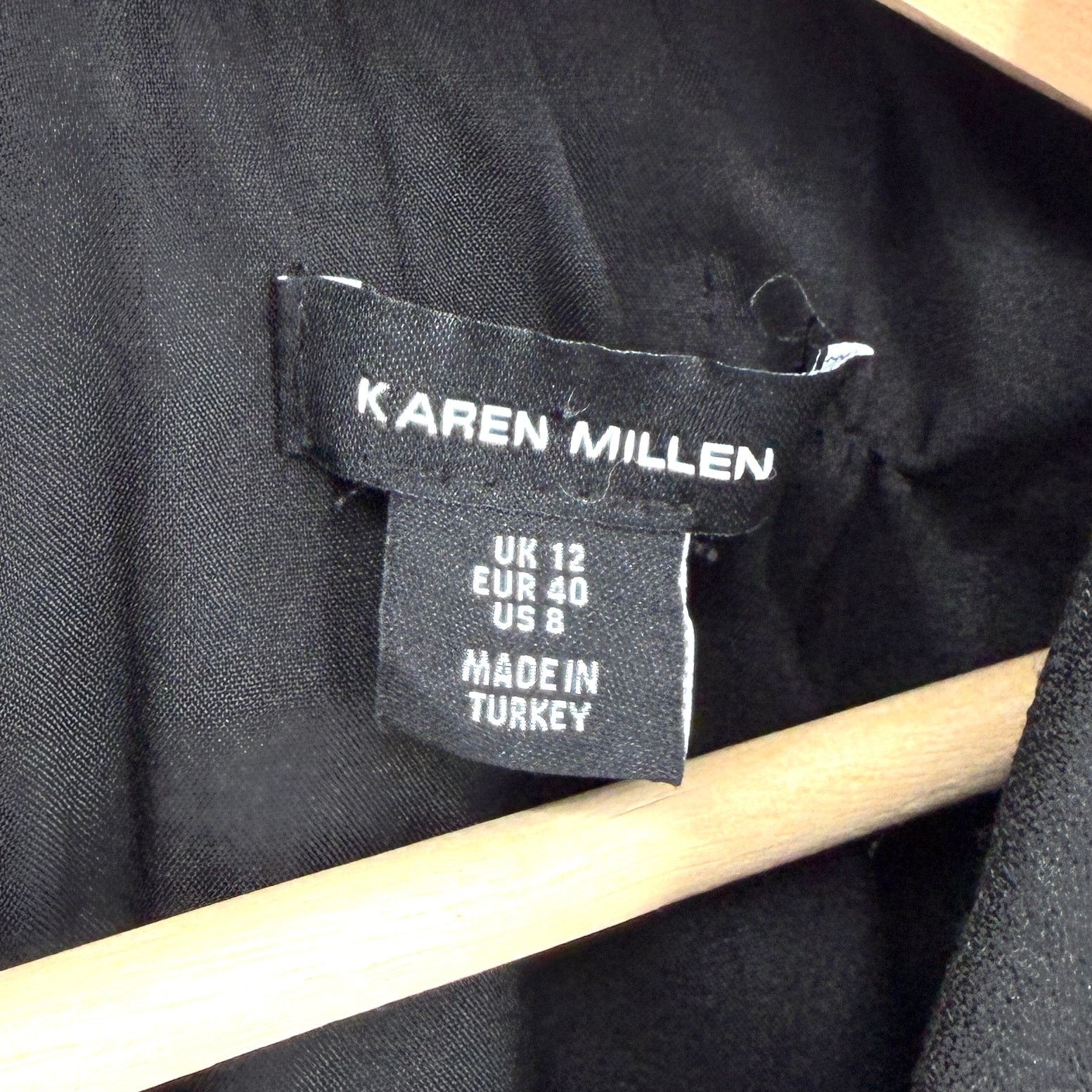 Karen Millen Black Structured Bodice Pockets Tapered Leg Jumpsuit Size 30" / US 8 / IT 44 - 7 Thumbnail