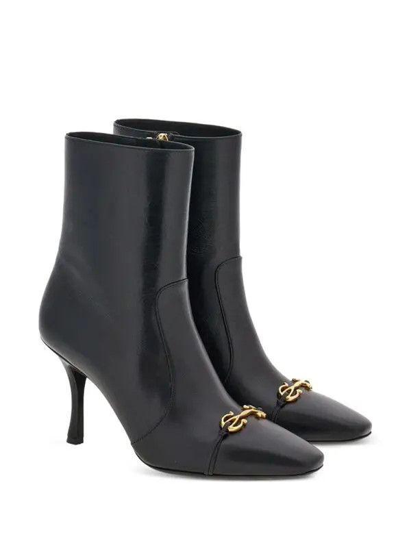 Salvatore Ferragamo o1y0326 Ankle Boots in Black Size US 10.5 / IT 40.5 - 3 Thumbnail