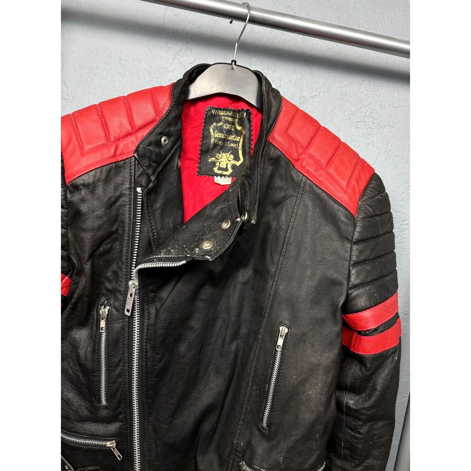 Vintage VINTAGE 90s Mens Biker Leather Jacket M Black Jacket Mens 90s Vintage Leather Biker Jacket Mid Black Mens Size US M / EU 48-50 / 2 - 2 Thumbnail