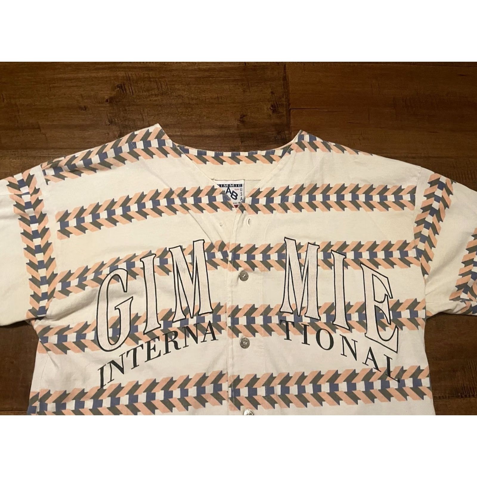 Vintage VINTAGE Gimmie Sum International USA Baseball Jersey Shirt - Men's Large Size US L / EU 52-54 / 3 - 2 Thumbnail