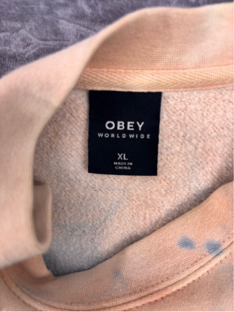 Obey Men's Obey Tie Dye Crewneck Sweatshirt Size L Size US XL / EU 56 / 4 - 9 Thumbnail