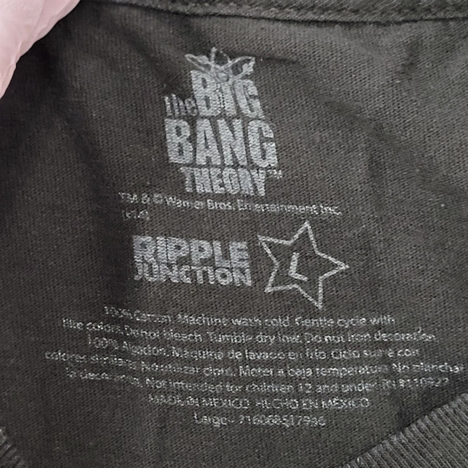 Ripple Junction The-Big-Bang Theory Bazinga Comic Shirt M/L 21x26 Crop Black Size US M / EU 48-50 / 2 - 12 Thumbnail