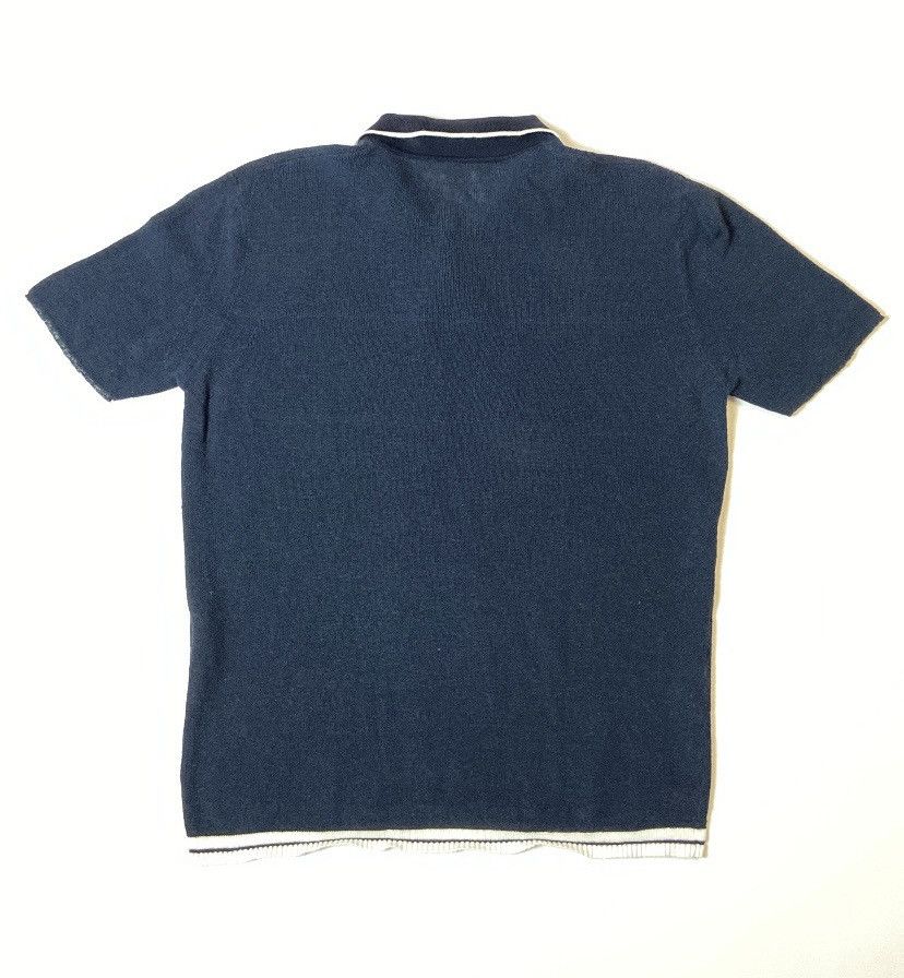 Jacquemus Jacquemus Navy Knit Polo Shirt White Trim Size M Size US M / EU 48-50 / 2 - 6 Thumbnail