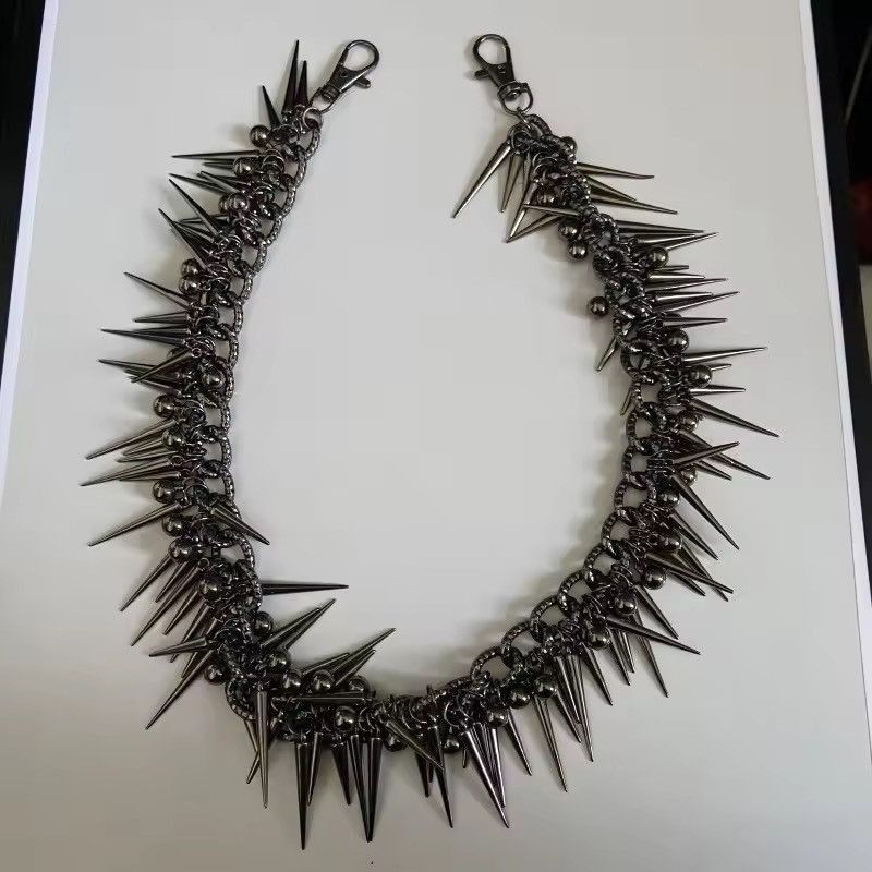 Retro punk streetweary y2k spike pants pocket wallet chain