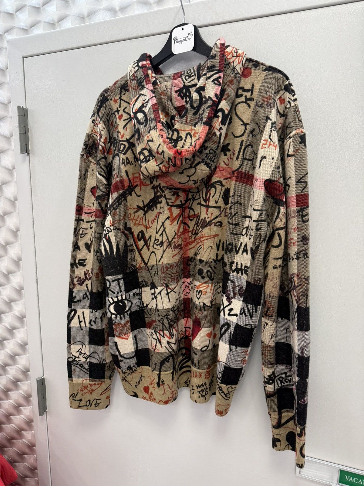 Burberry Burberry Graffiti-Print Checked Hoodie Size US L / EU 52-54 / 3 - 6 Thumbnail