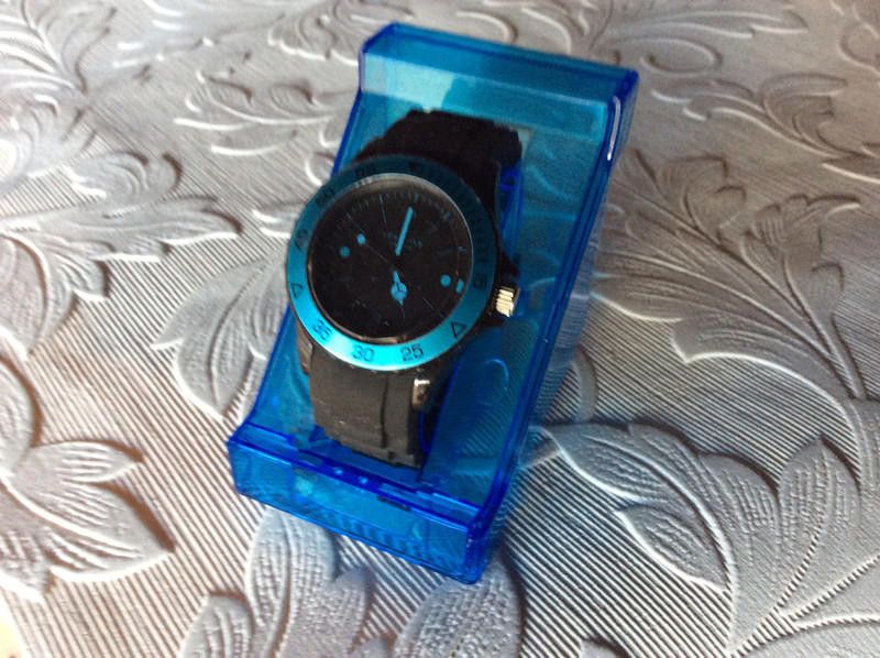 Designer Identity London watch with blue and black rubber strap watch Size ONE SIZE - 4 Thumbnail