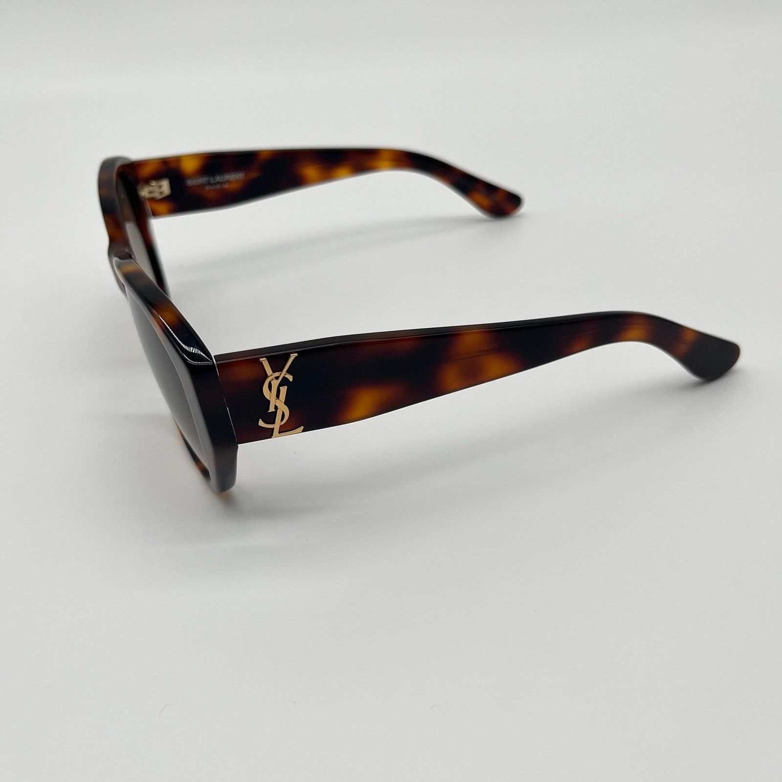 Yves Saint Laurent SAINT LAURENT Sunglasses, Havana Geometric Frame, Case, YSL Size ONE SIZE - 2 Thumbnail