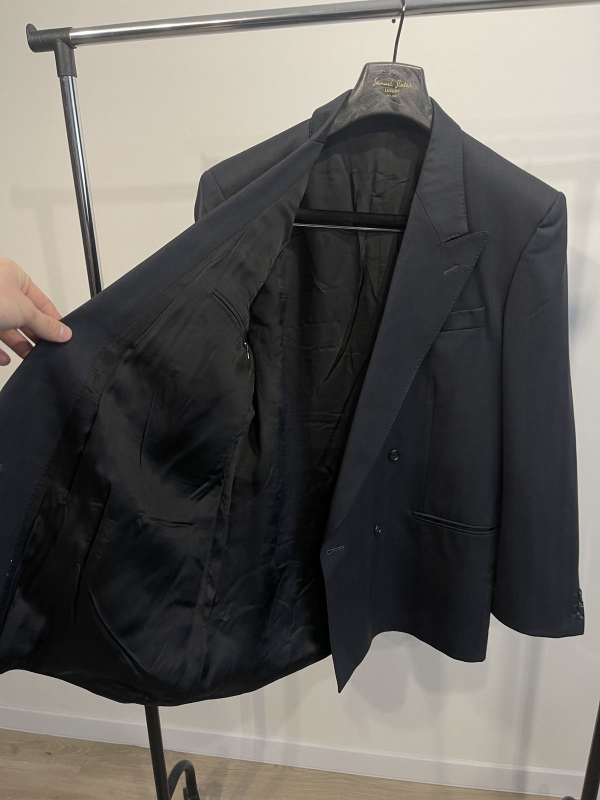 Vintage 🔥Vintage double-breasted blazer classic wool jacket turo 52 Size 42R - 5 Thumbnail