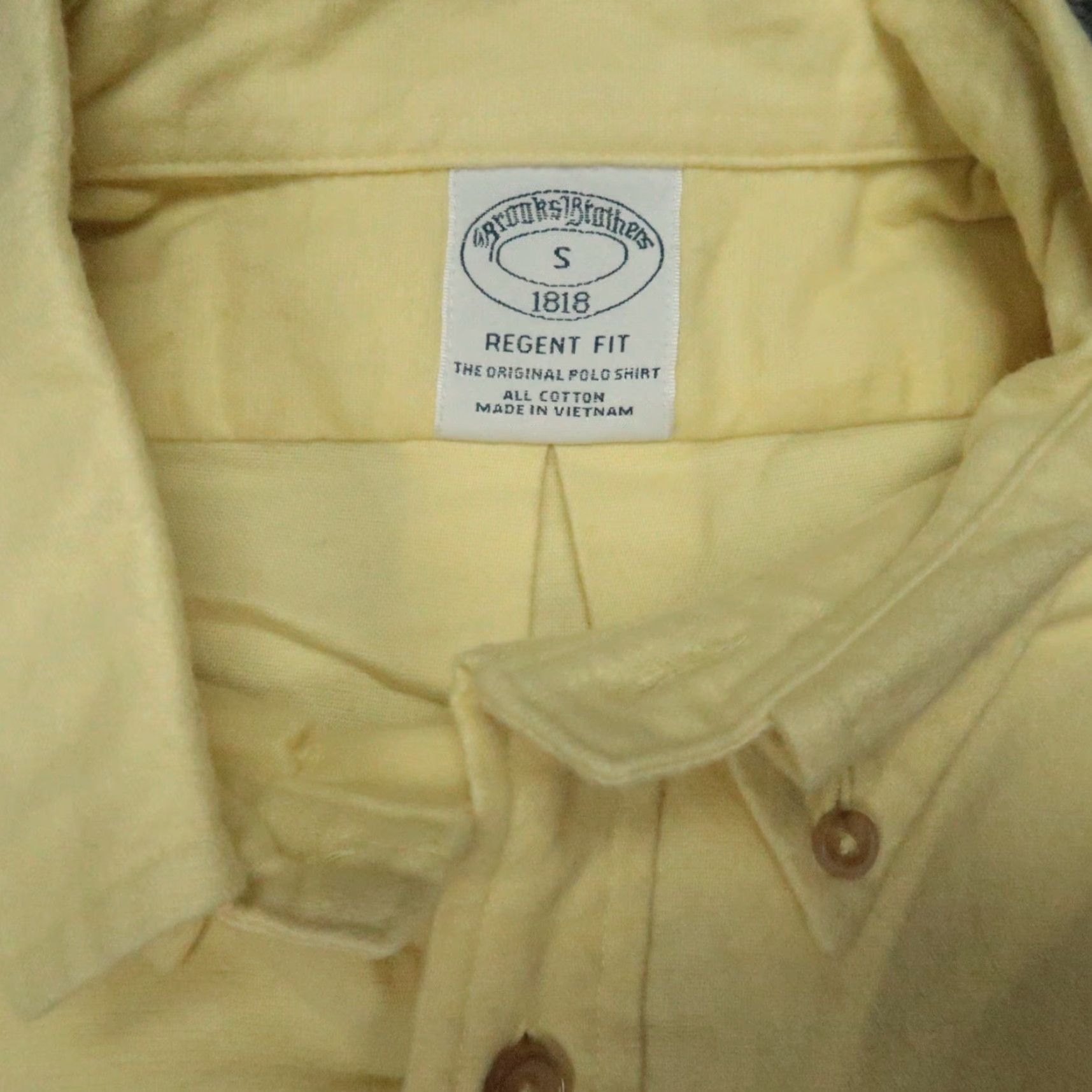 Brooks Brothers Brooks Brothers Shirt Mens Small Yellow Regent Fit Chamois Button Long Sleeve Size US S / EU 44-46 / 1 - 3 Thumbnail