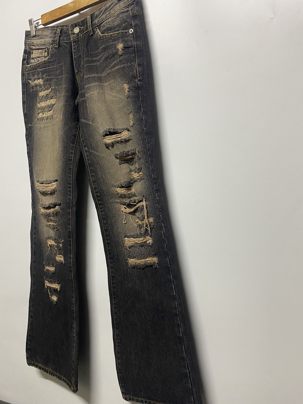 Designer × Japanese Brand FUGA DISTRESSED JEANS FLARED BOOTCUT DENIM PANT Size 30" / US 8 / IT 44 - 5 Thumbnail