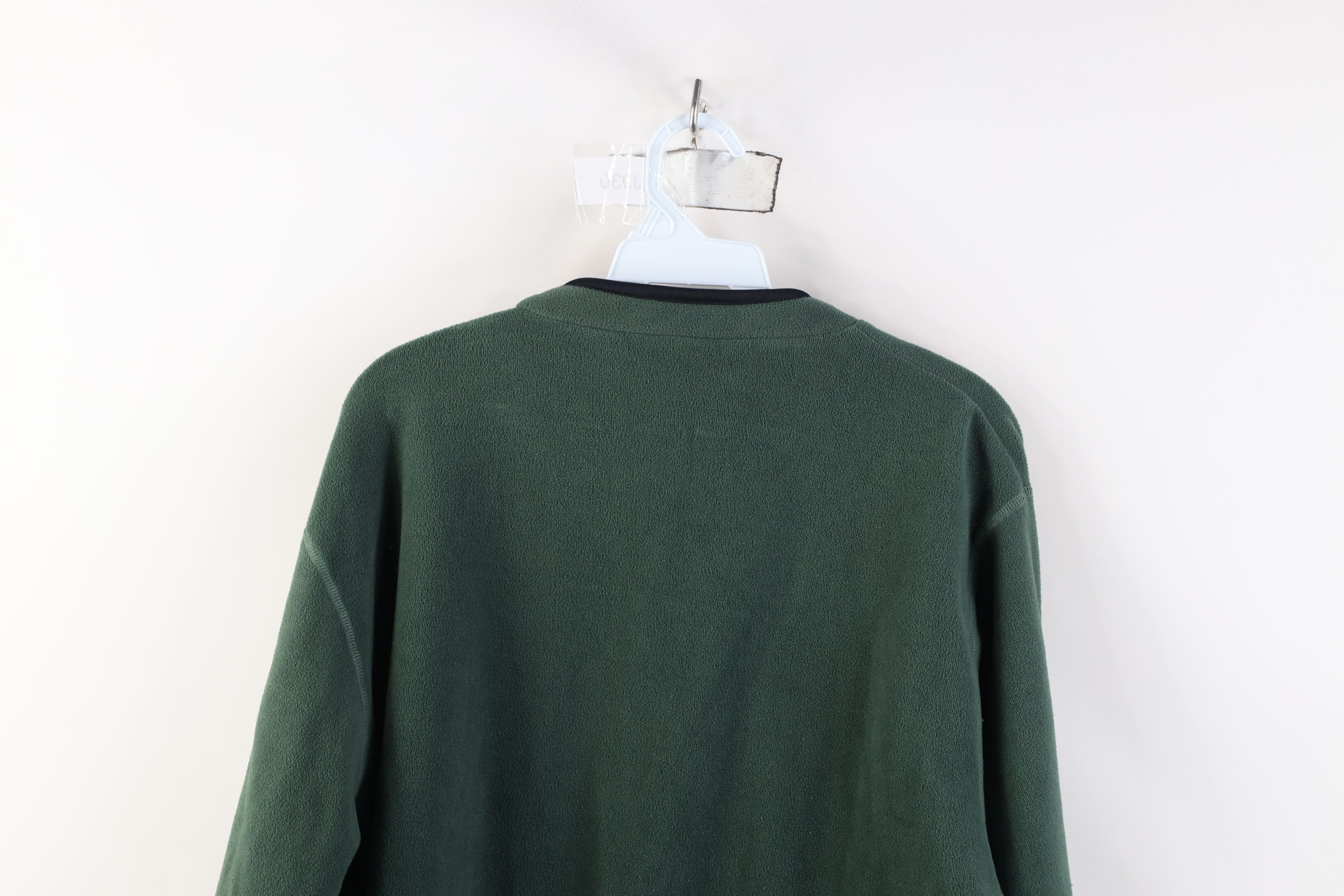 Vintage Vintage 90s Y2K Streetwear Blank Fleece Sweater Green Size US M / EU 48-50 / 2 - 12 Thumbnail