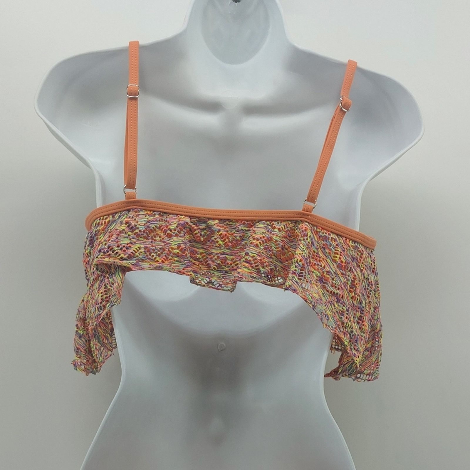 REEF Reef Women's Large Y2K Bikini Top Orange Multicolored Pool Size L / US 10 / IT 46 - 5 Thumbnail