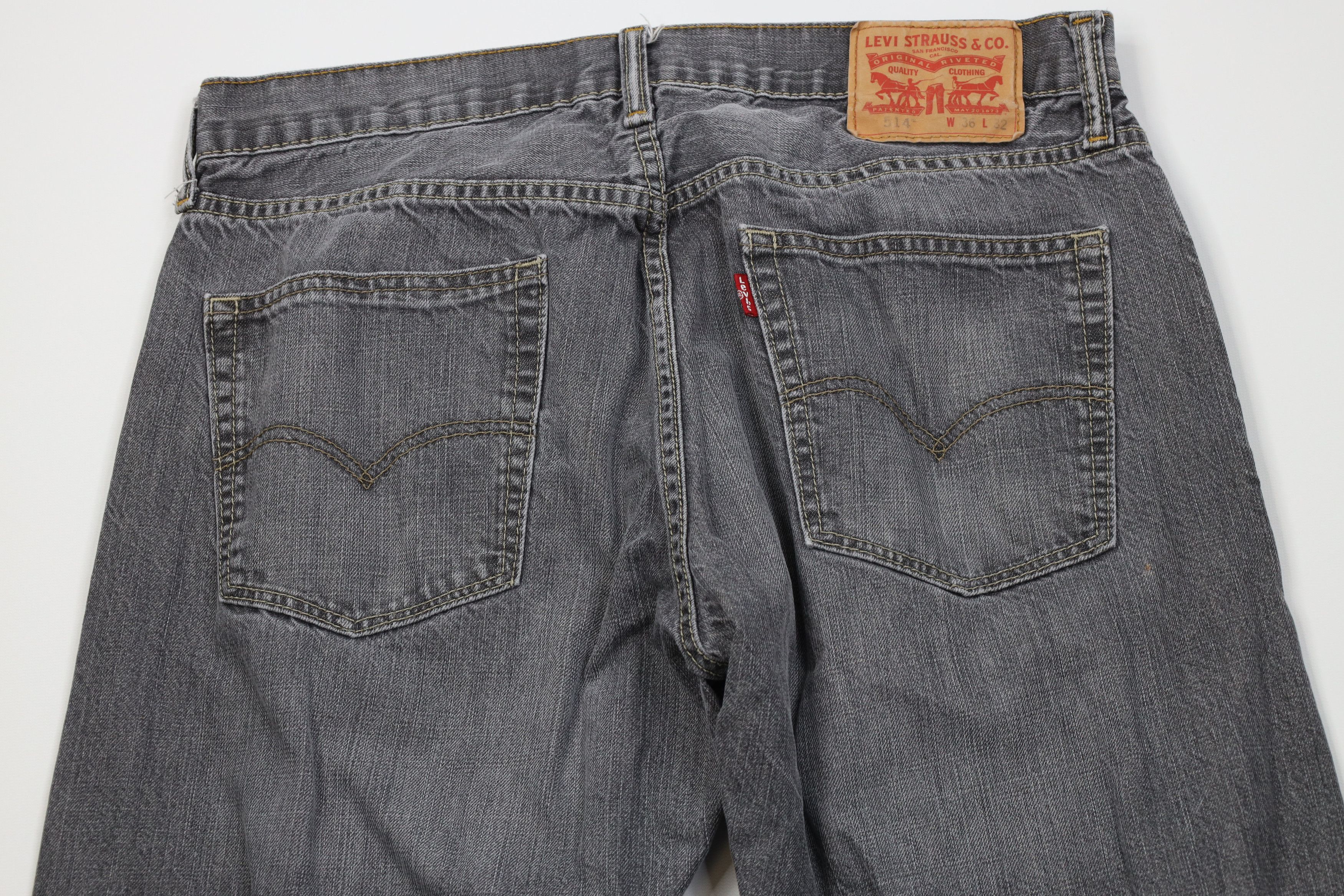 Levi's Vintage Y2K Levis 514 Straight Leg Denim Jeans Gray Cotton Size US 36 / EU 52 - 10 Thumbnail