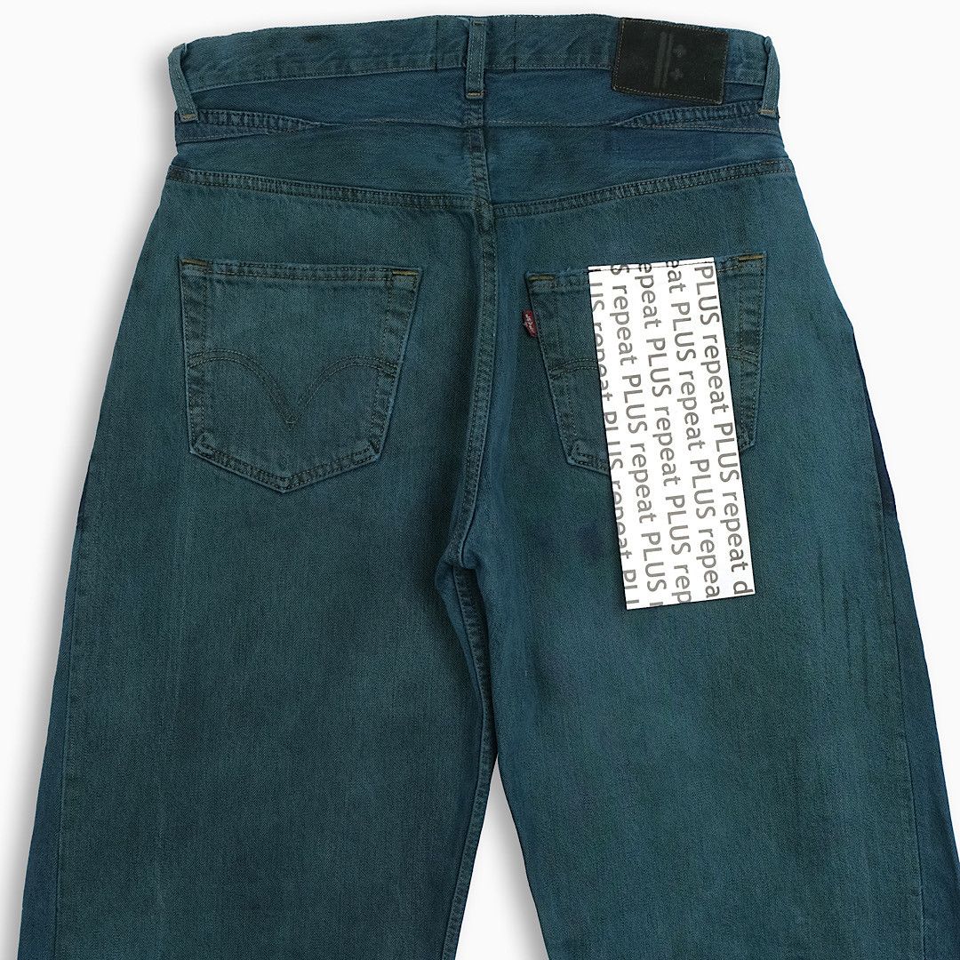 Japanese Brand × Levi's × Vintage REPEAT PLUS 002 Double Waist Dirty Green (RP002G3202) Size US 32 / EU 48 - 5 Thumbnail