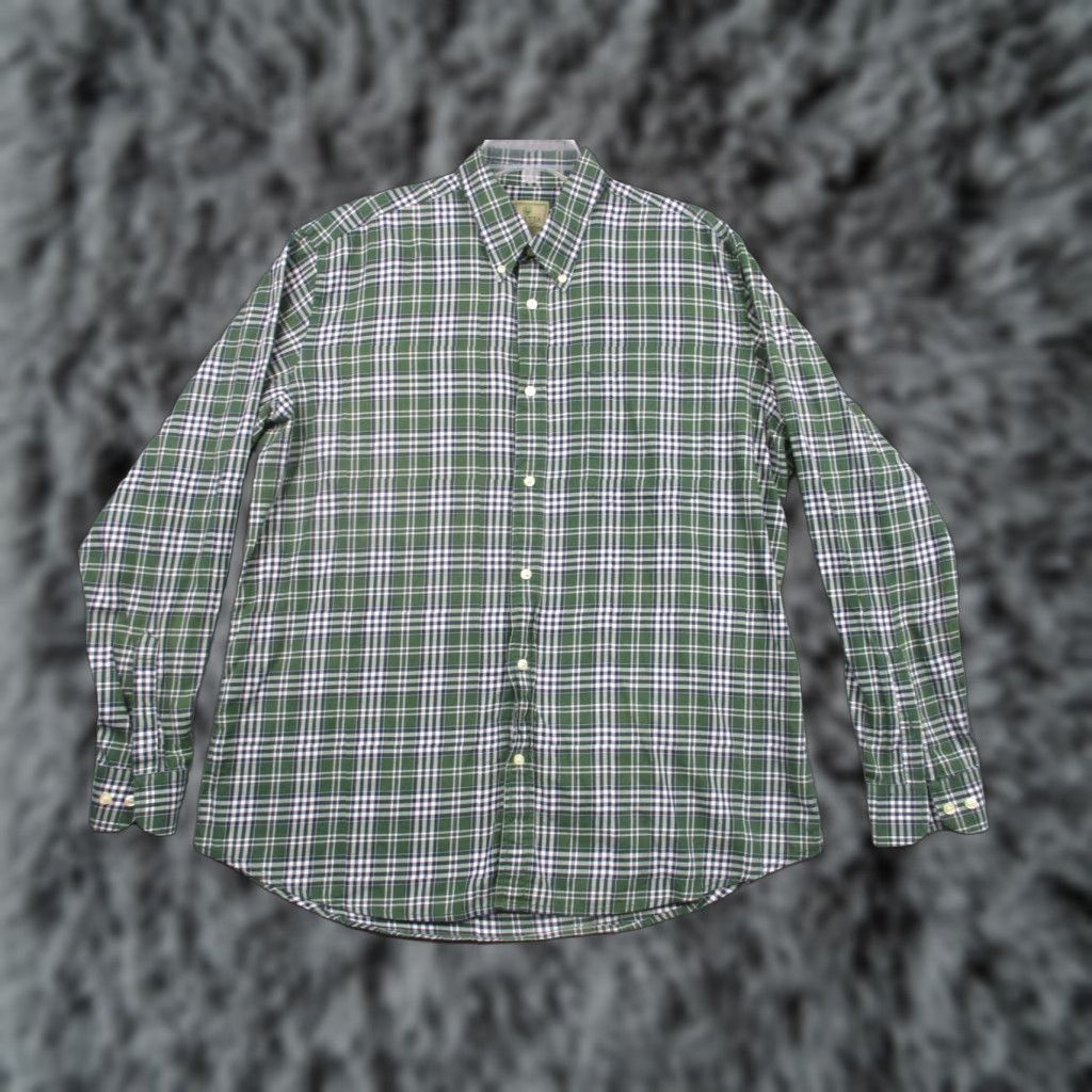 Vintage Beretta Shirt Mens XL Green Plaid Button Down Long Sleeve Pocket Outdoor Classic Size US XL / EU 56 / 4 - 1 Thumbnail