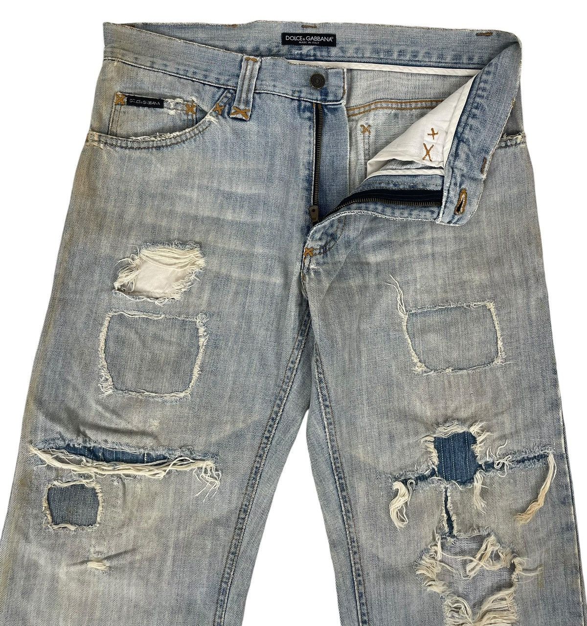 Dolce & Gabbana × Vintage Vintage D&G Dolce Gabbana Distressed Jeans Size US 35 - 4 Thumbnail