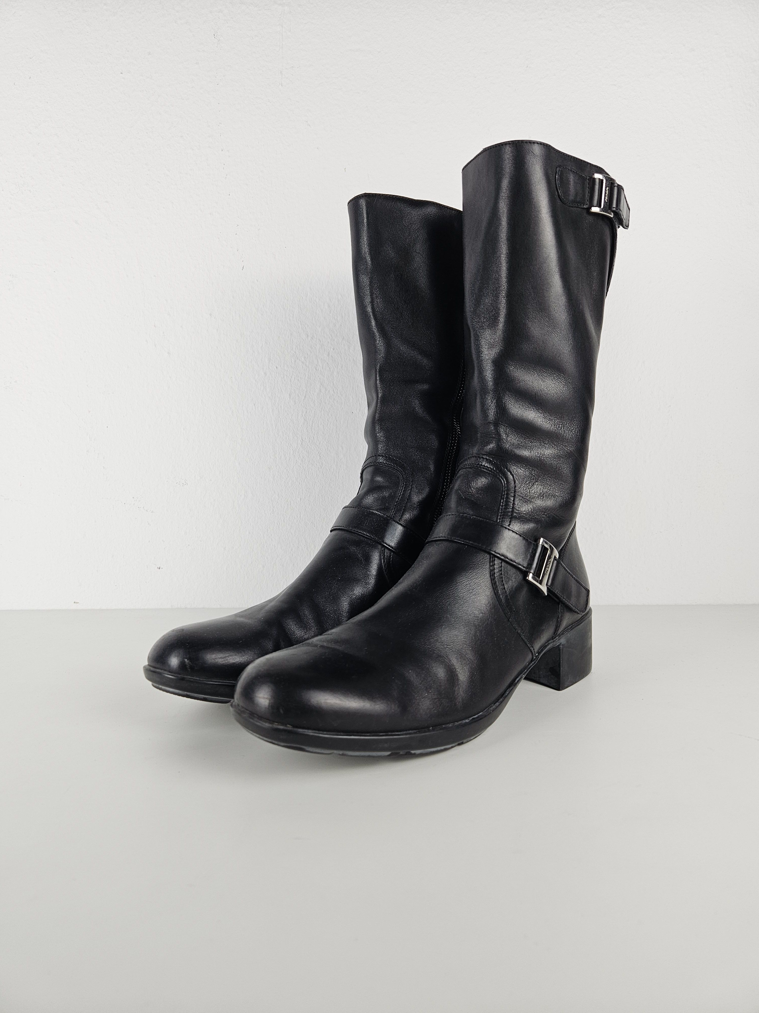 Prada Archive Prada leather buckled riding boots Size US 9 / IT 39 - 2 Thumbnail