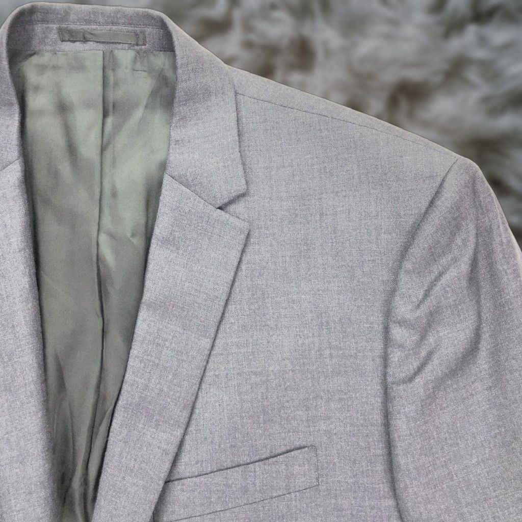 Theory Theory Men's 2-Button Gray 100% Wool Jacket Blazer Slim 46 Long Mens Size 46R - 1 Thumbnail