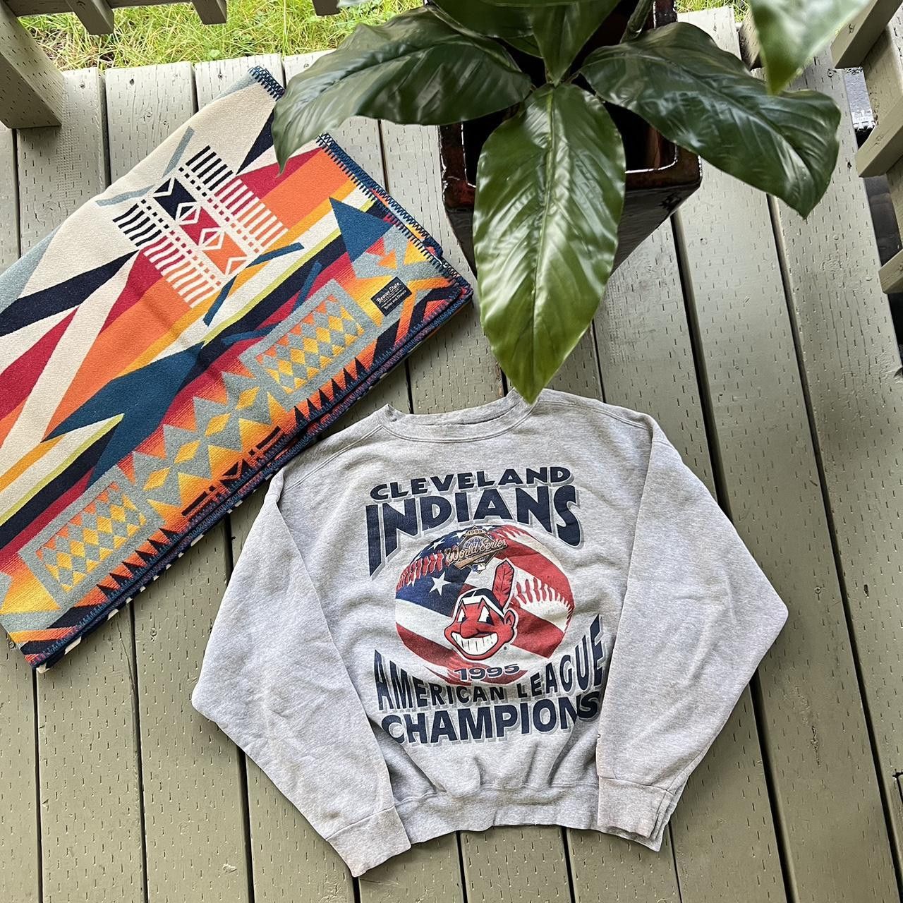 MLB × Starter × Vintage Vintage Starter Cleveland Indians Sweatshirt XLarge Size US XL / EU 56 / 4 - 4 Thumbnail