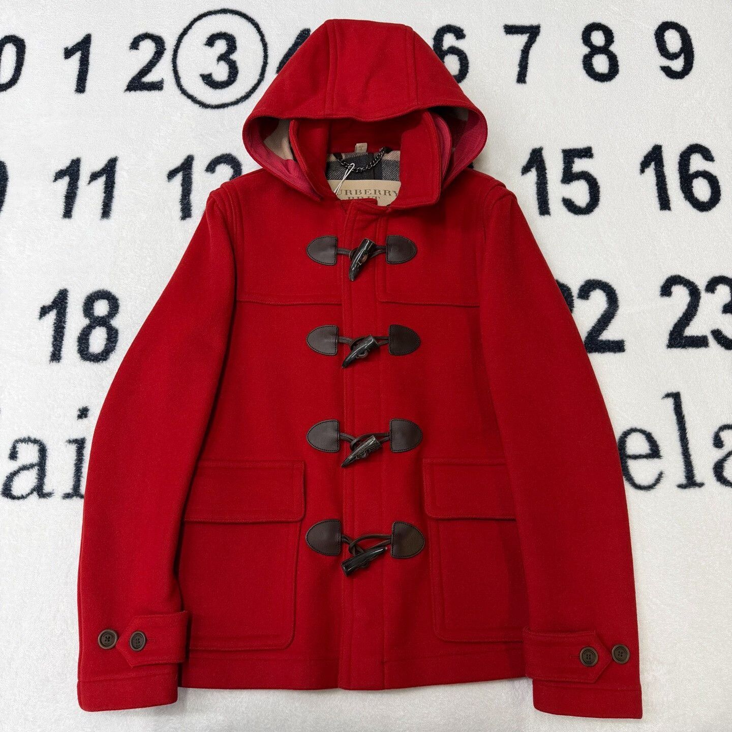 Burberry Burberry Wool Red Heavy Coat s Men Size US S / EU 44-46 / 1 - 1 Thumbnail