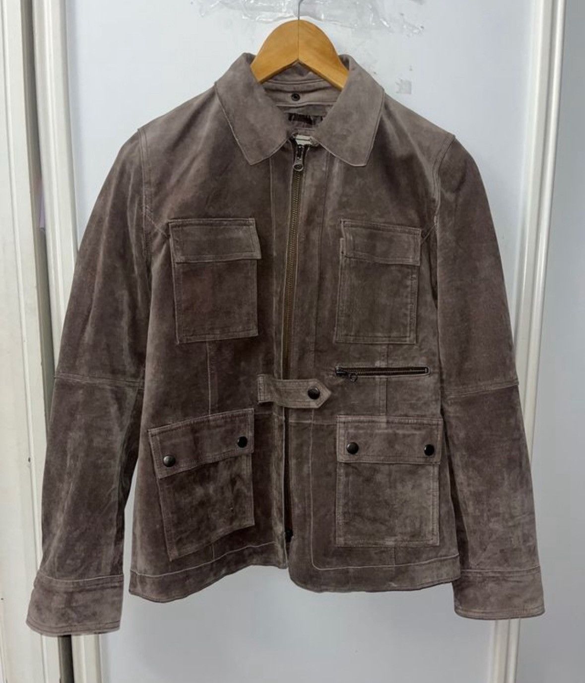 Other Vintage Suede Leather Jacket – Size M – Pockets –Zip Closure Size M / US 6-8 / IT 42-44 - 1 Thumbnail