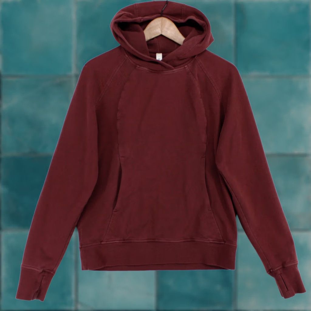 Lululemon Lululemon Scuba Hooded Sweatshirt Women 6 Maroon - Kangaroo Pocket Pullover Size M / US 6-8 / IT 42-44 - 1 Thumbnail