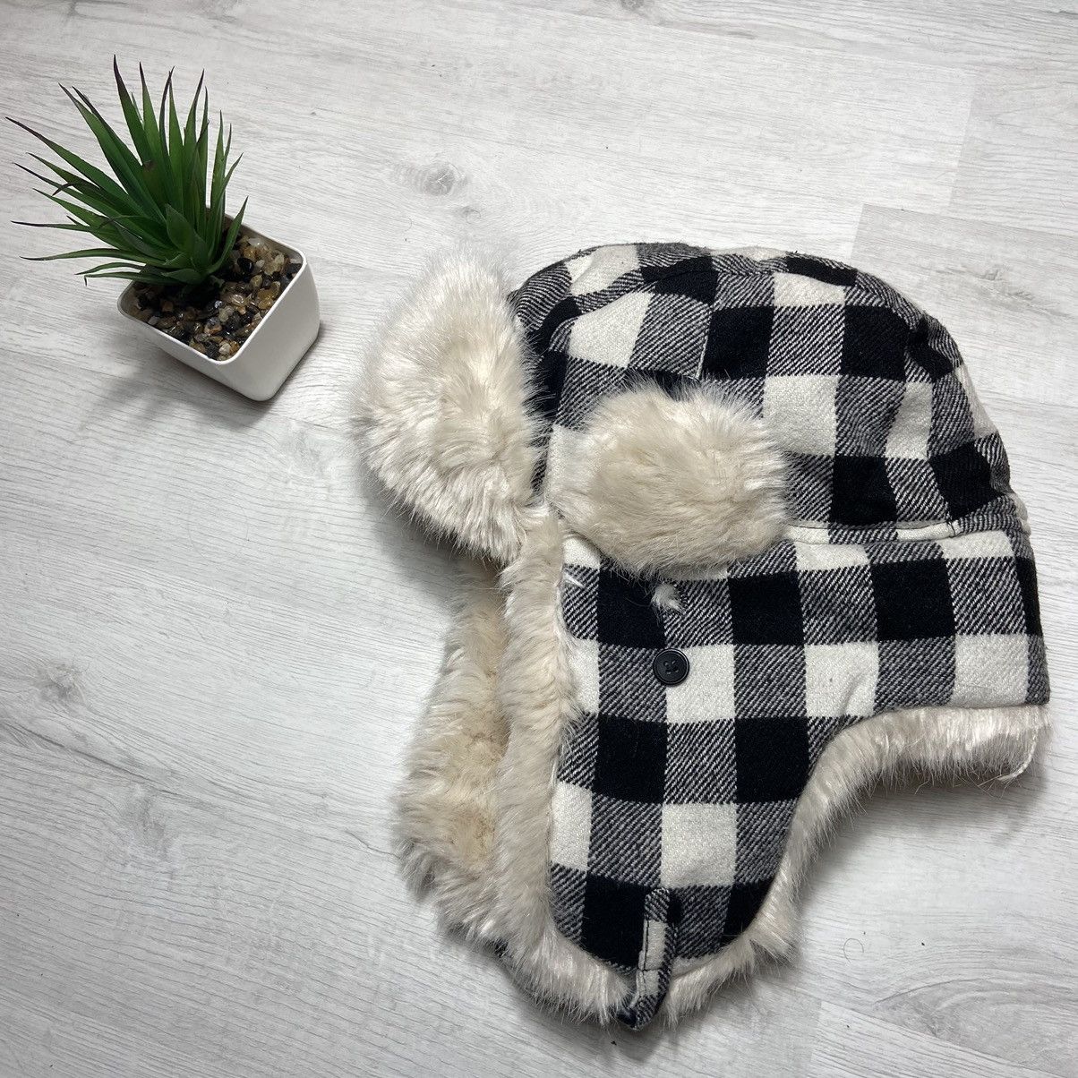 Hysteric Glamour × Vintage 📌 Vintage Fur Fuzy Mohair Y2K Ushanka Hat Size ONE SIZE - 1 Thumbnail