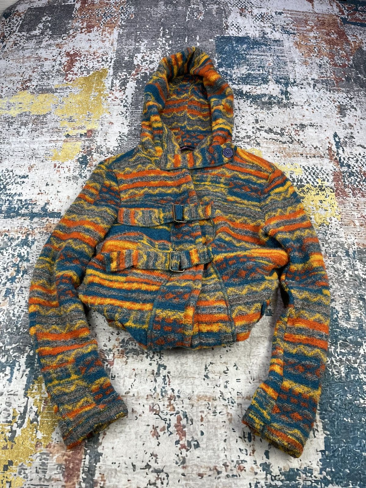Japanese Brand Miss Miss By Valentina Italian Hoodie Wool Jackets Size S / US 4 / IT 40 - 1 Thumbnail