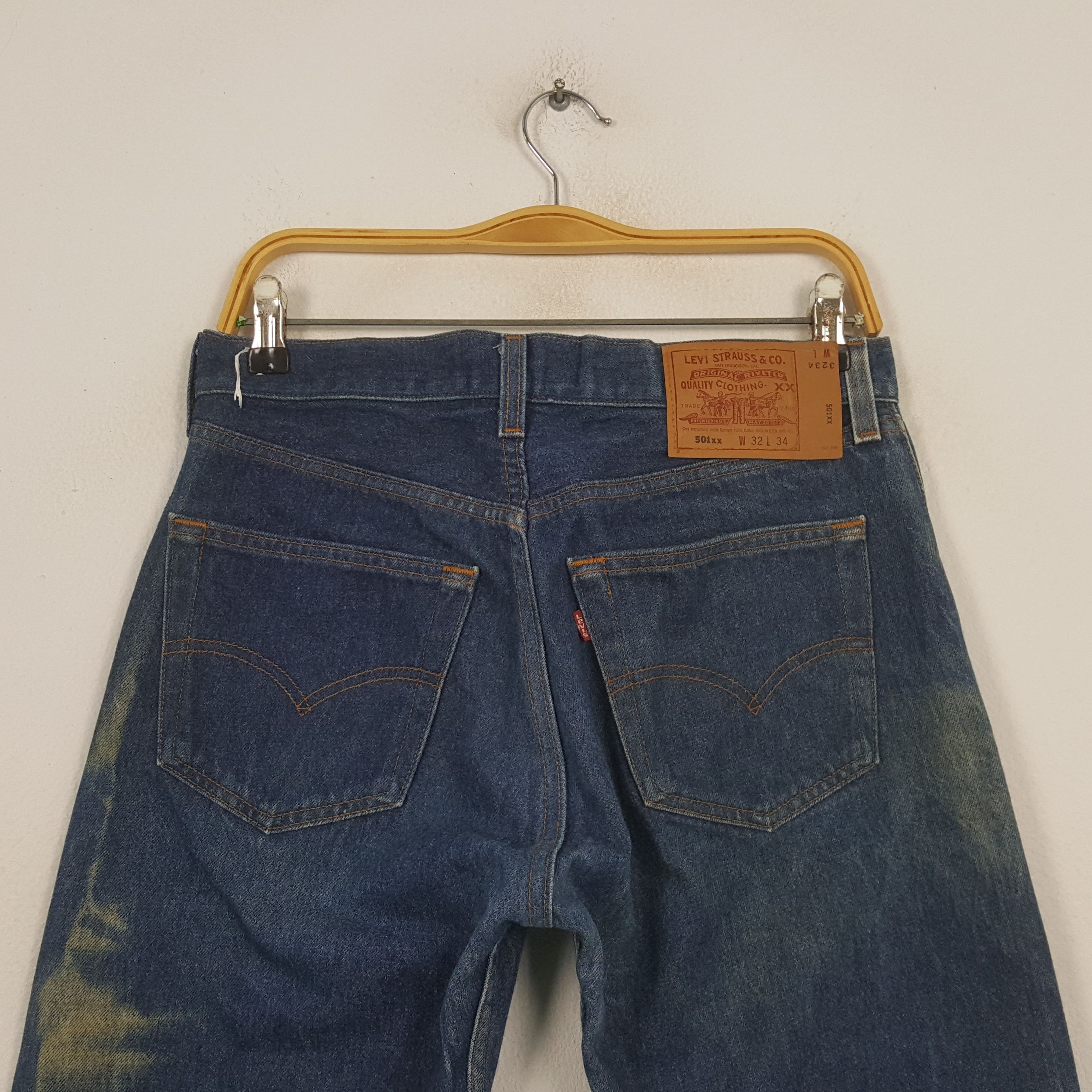 Levi's Vintage 90's Levi's 501 Sun Faded Distressed Jeans RR17 Size US 30 / EU 46 - 5 Thumbnail