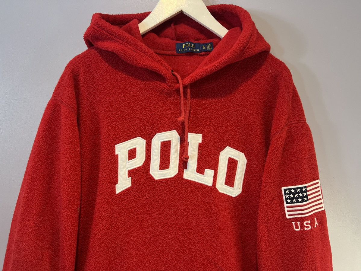 Polo Ralph Lauren Polo Ralph Lauren Red Fleece Sweatshirt Size US XL / EU 56 / 4 - 2 Thumbnail