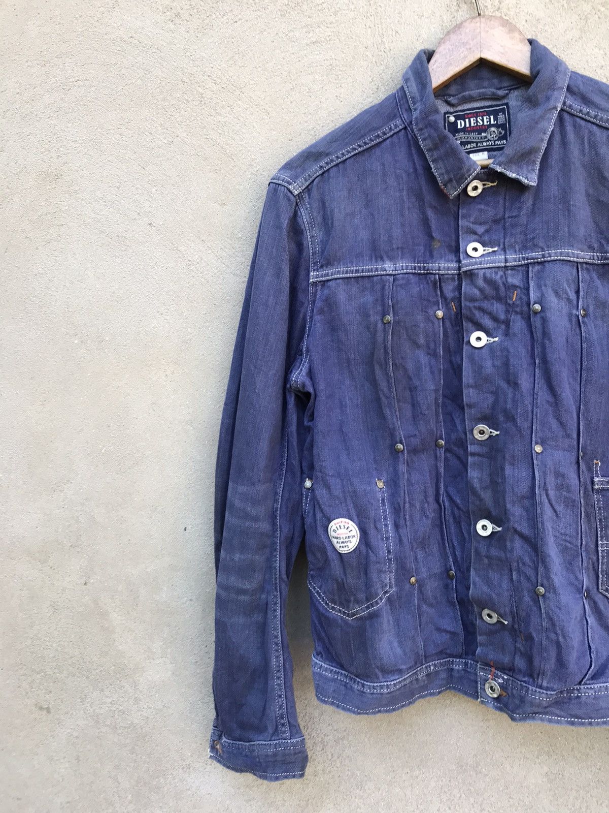 Diesel VINTAGE DIESEL DISTRESSED DENIM JACKET MADPUNK SEDITIONARIES Size US M / EU 48-50 / 2 - 6 Thumbnail
