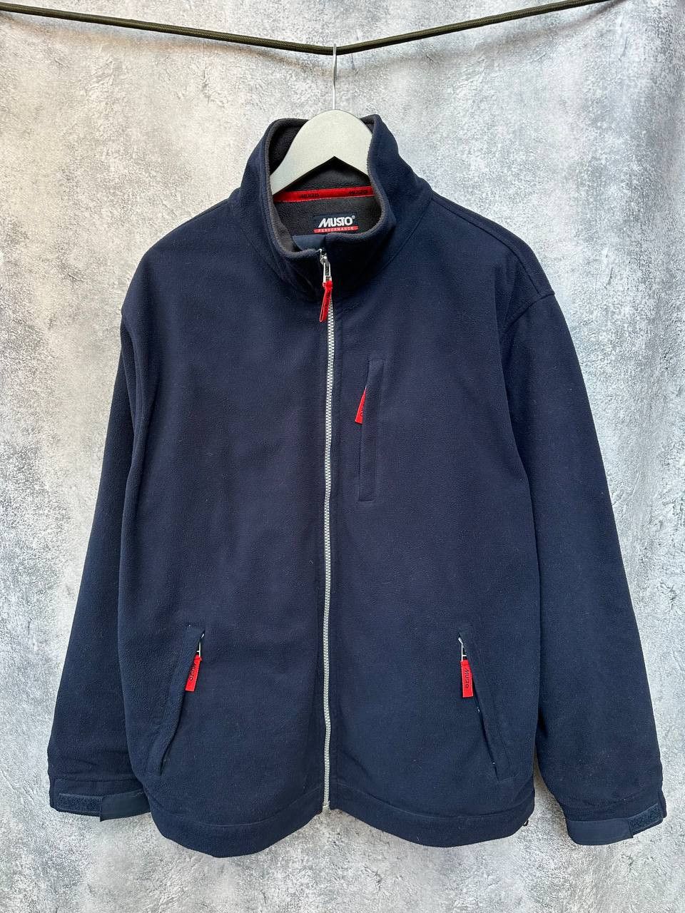 Musto Performance Fleece Jacket Full Zip WindBreaker Navy