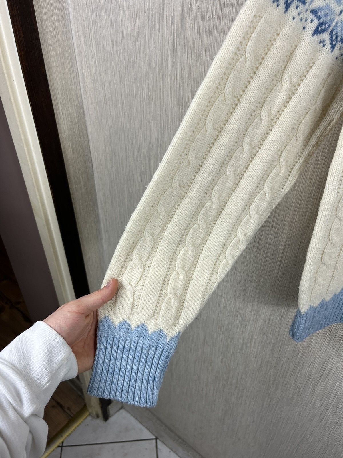Jantzen × Vintage Vintage Jantzen patterned cable knit wool sweater snowflake Size US L / EU 52-54 / 3 - 12 Thumbnail