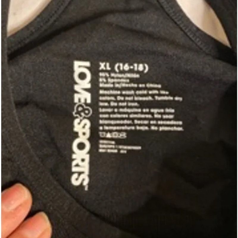 Other Athleisure Black Racerback Tank Top Love & Sports XL (16-18) Size XL / US 12-14 / IT 48-50 - 4 Thumbnail