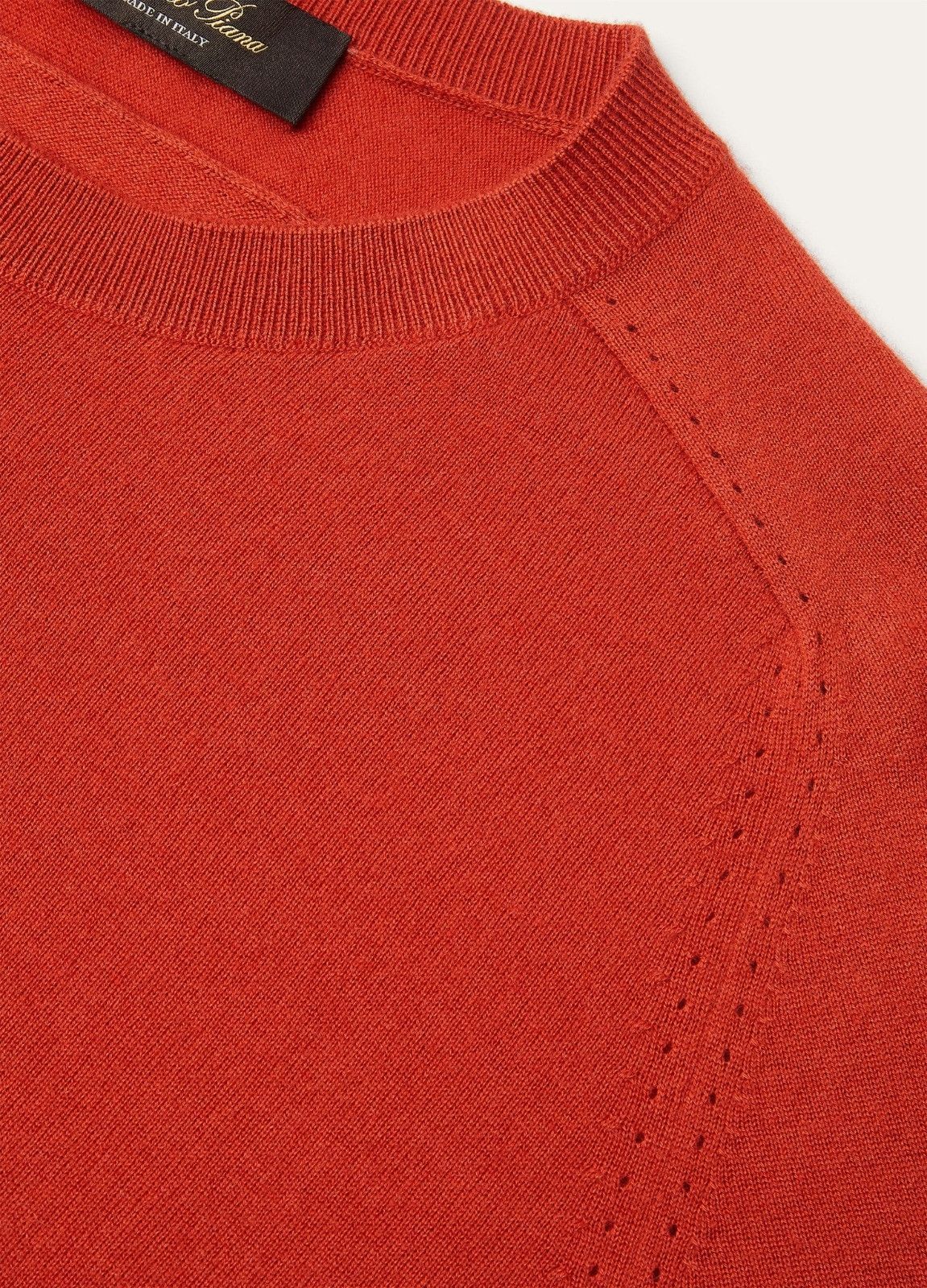 Loro Piana o1srvl11e0526 FAM9050 Piuma Crewneck Sweater in Red Size S / US 4 / IT 40 - 2 Thumbnail