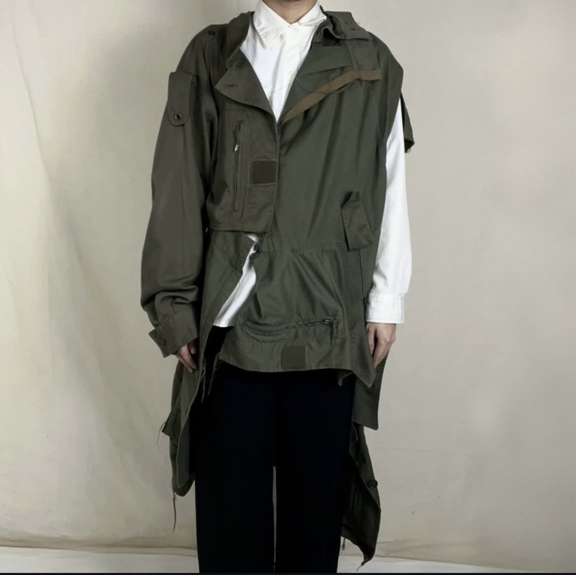 Yohji Yamamoto Yohji Yamamoto Y'S RED LABEL Deconstructed Military Coat Size US M / EU 48-50 / 2 - 2 Thumbnail